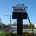 1st-Rate-Realty-Marshall-Town-IA LED-Sign-Install 3