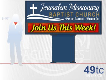 Affordable LED Sign Eagle 49 Tri-Color