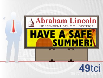 Affordable LED Sign Eagle 49 Tri-Color Inverted