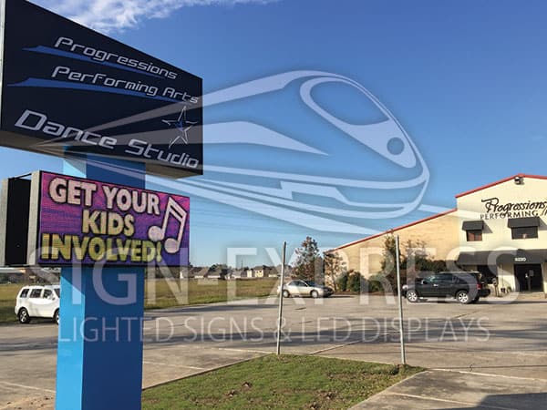 community LED Sign Progressions Performing Arts Spring Texas