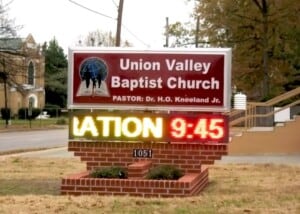 LED Monument Signs Union Valley Baptist Church