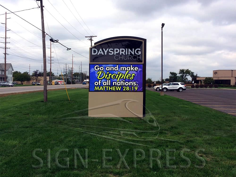 Dayspring Church - LED Church Sign - Bowling Green, OH