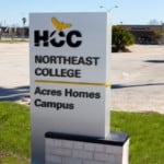 hcc houston community college custom routed school sign