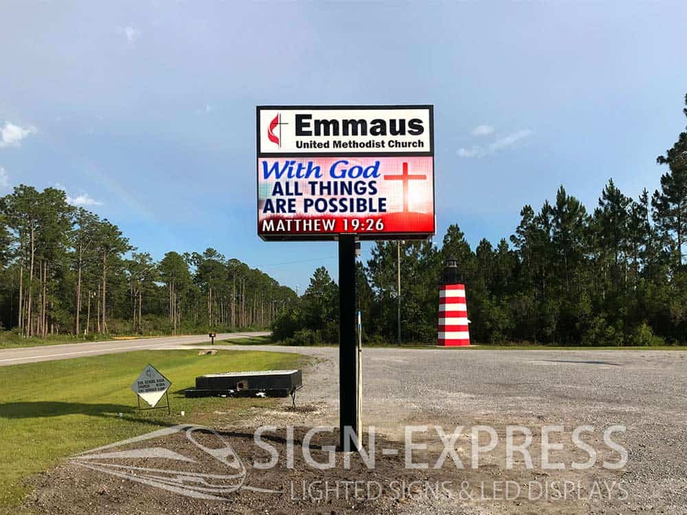 Emmaus United Methodist Church LED Sign Installation