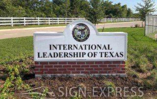International Leadership of Texas School Signs Bryan TX Sign Express