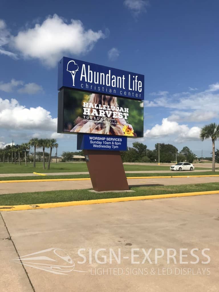 Abundant Life Christian Church LED Billboard Installation by Sign-Express