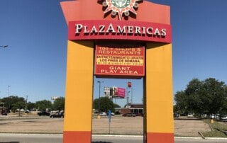 PlazAmericas Mall Sign - Before