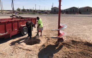 Permian 1 Stop Gas Price LED Sign Install - Hole Dig