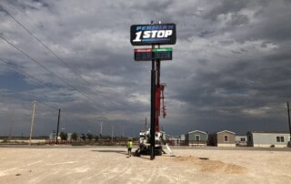 Permian 1 Stop Fuel Station LED Sign Install - Final Touches