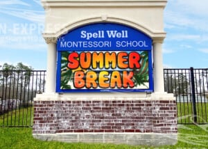 Spell Well Montessori School Sign