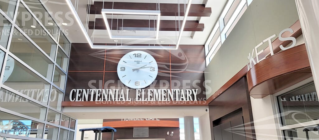 Humble ISD Lighted School Clock