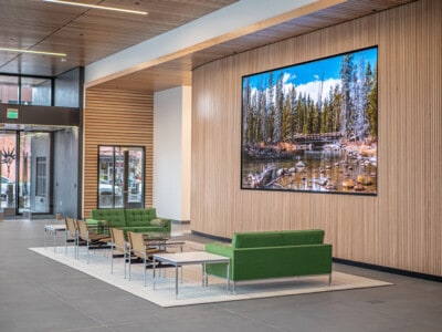 Reception LED video wall