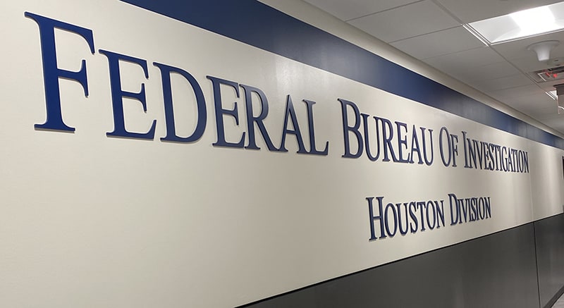 FBI Slogan Government Building Signs Wall Lettering