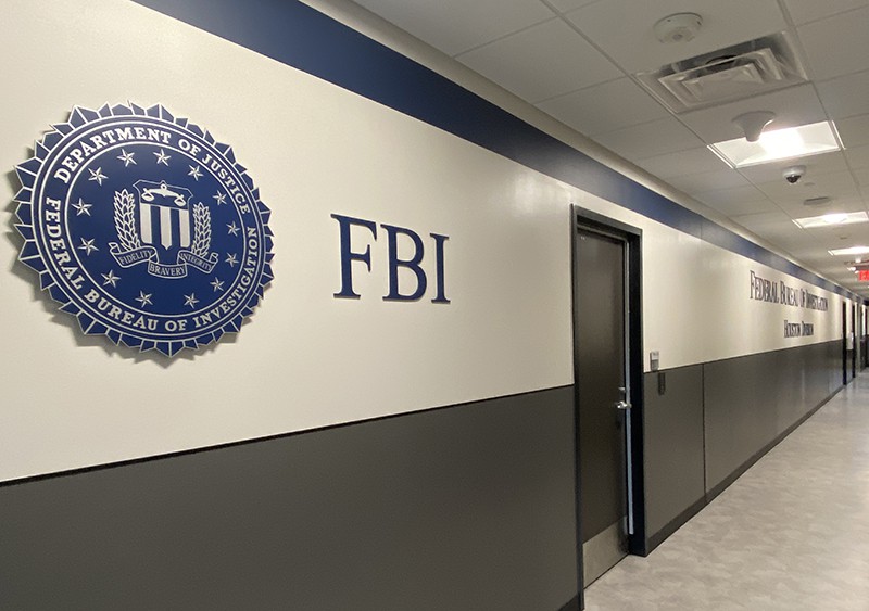 FBI Houston Branch - Custom Interior Wall Letters