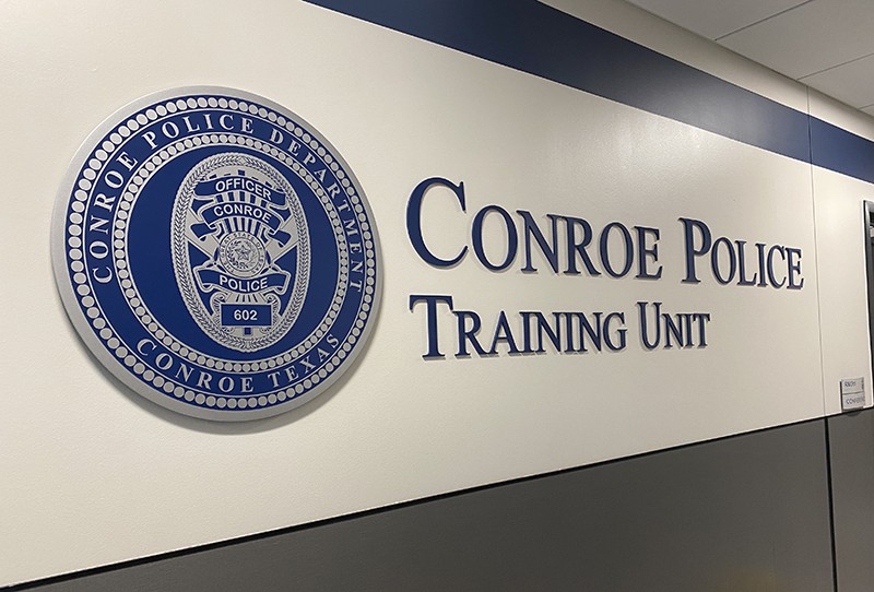 Conroe Police - Custom Interior Logo Wall Sign