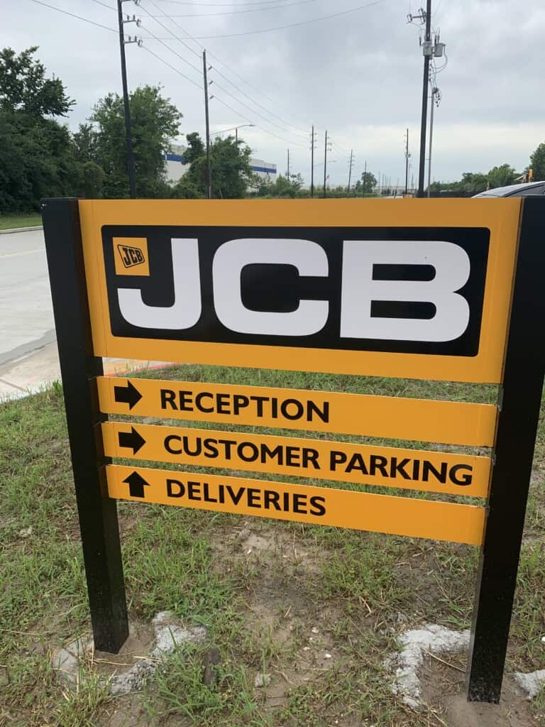 Monk JCB Business Directional Signs