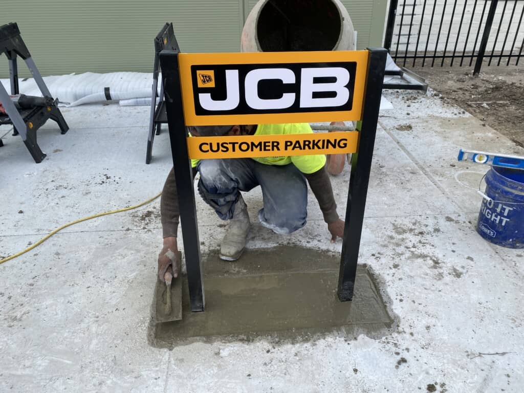 Monk JCB Business Directional Signs