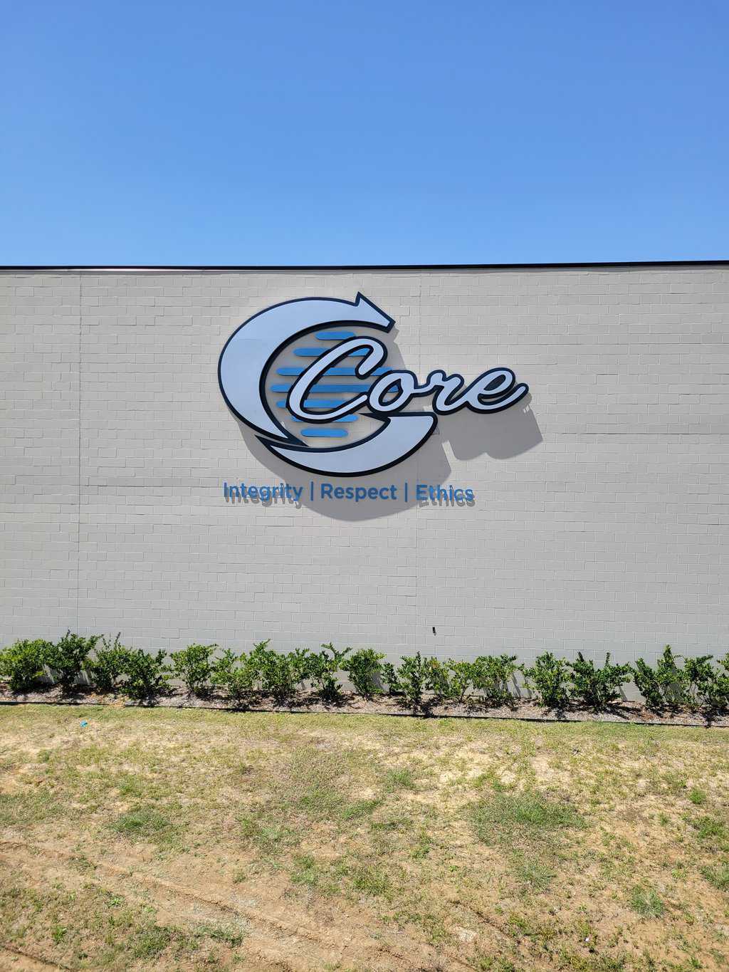 Core Trucking Building Logo Lighted Sign