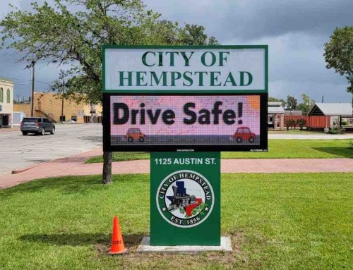 Municipal building signage for City of Hempstead