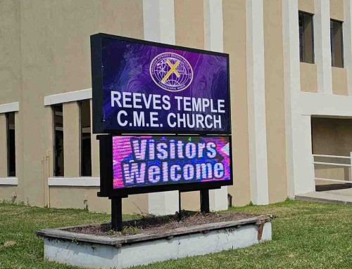Church signage for Reeves Temple CME Church