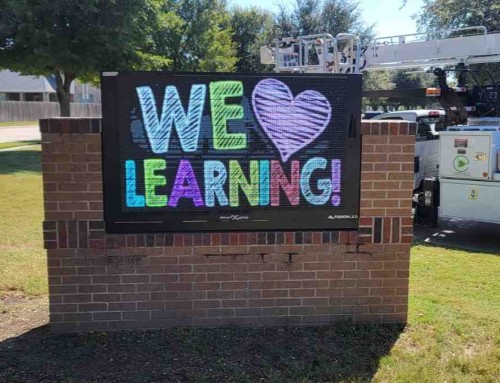 School signs for Baker Elementary School