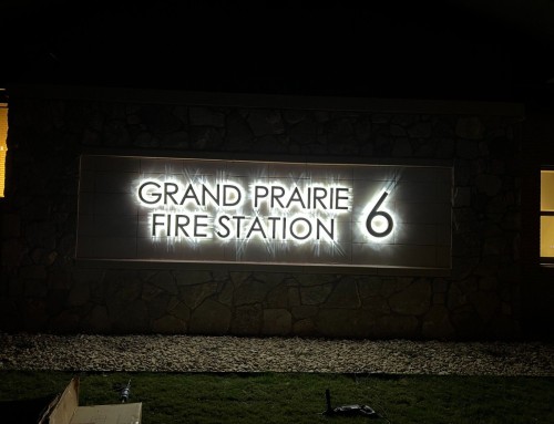 Fire station signs for Grand Prairie FS #6