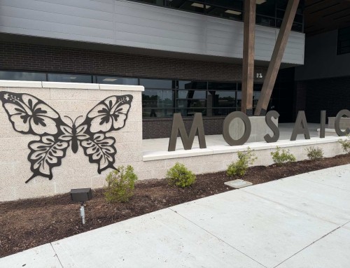 School signs for Humble ISD Mosaic Campus