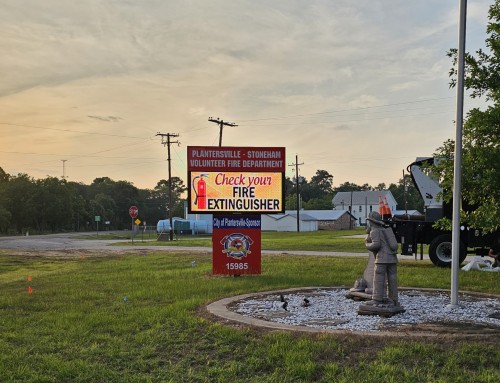 Fire Station Sign For Plantersville‑Stoneham VFD